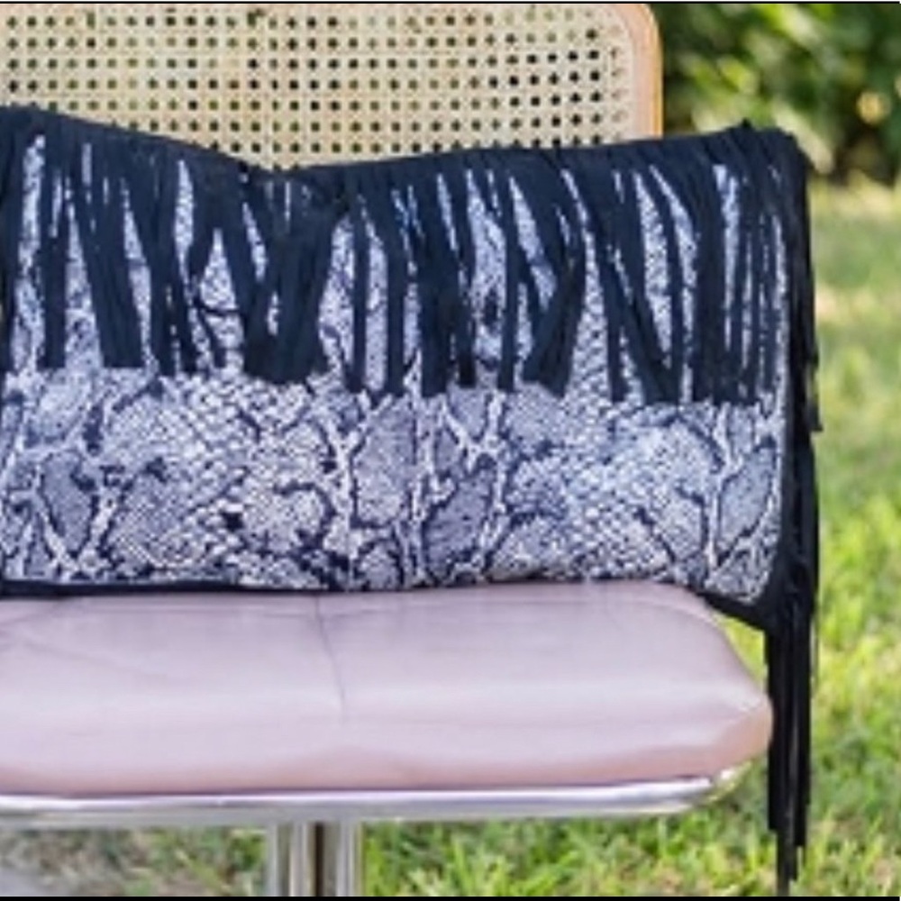 LOVE THESE SUPER SOFT BLACK PYTHON THROW PILLOWS!